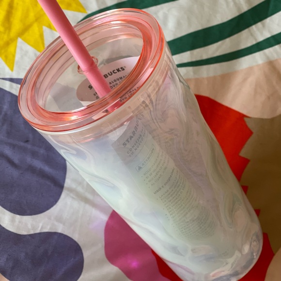 starbucks 2022 holiday mottled milky luster glass cold cup